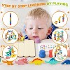 Wooden Dinosaur Blocks Set, Sorting, Stacking and Balance Montessori Toy for Toddlers Ages 1-4 - 2 of 4