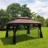 NicBex Outdoor Gazebo, Patio Canopy Tent with Ventilated Double Roof and Mosquito Net (Detachable Mesh Screen on All Sides) for Lawn, Backyard - 2 of 4