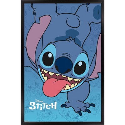 Trends International Disney Lilo and Stitch - Handstand Framed Wall Poster Prints Black Framed Version 22.375" x 34"