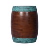 SPI Home Barrel Stool – 19.5" Tall Cast Aluminum Accent with Vintage Drum Shape for Indoor or Outdoor Seating - 3 of 4