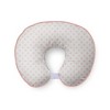 Bacati - 3 pc Petals/Floral Coral Muslin Hugster Feeding & Infant Support Nursing Pillow with 2 removable zippered covers - 3 of 4