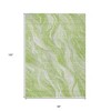 Green And Ivory Abstract Washable Indoor Outdoor Area Rug - 3 of 4