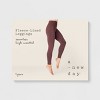 Women's High Waist Cotton Seamless Fleece Lined Leggings - A New Day™ - 2 of 2