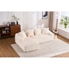 SKRAN 101"  L Shaped Modular Sofa,Combining chaise longue with 3-seater ＆ pillows ,No Installation,Corduroy for Living Room Apartment - 4 of 4