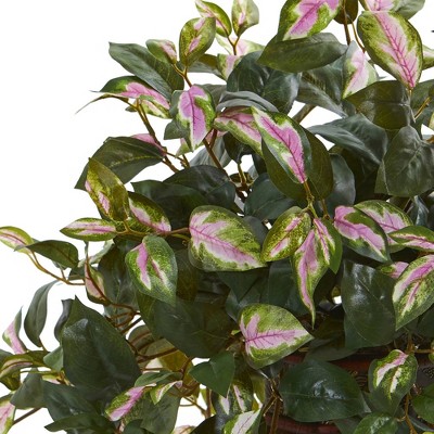 20" Colorful Faux Hoya Plant in Textured Planter