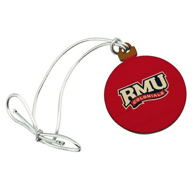 Robert Morris University Secondary Logo Mini Small Tiny Wood Christmas Tree Holiday Ornament