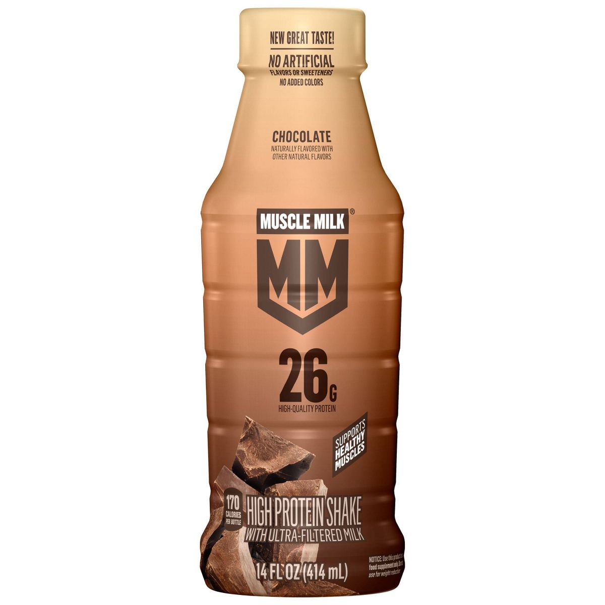 Muscle Milk 26g Protein Drink - Chocolate - 14 fl oz: Non-Caffeinated