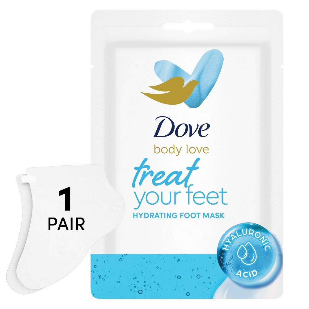 Photos - Shower Gel Dove Beauty Body Love Hydrating Foot Mask - 1 pair