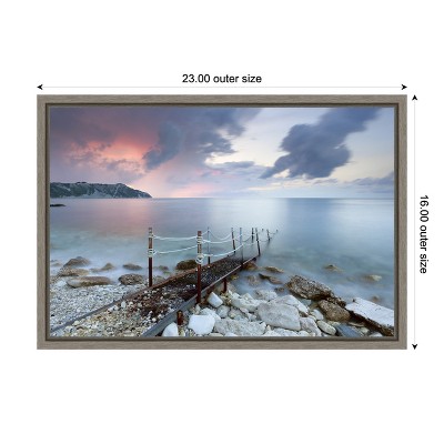 Path to the Light Gray Framed Canvas Wall Art