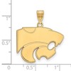 Black Bow Jewelry 14k Yellow Gold Plated Sterling Silver Kansas State Wildcats NCAA Large Pendant - 2 of 3