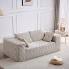 Modern 2-3 Seat Sofa, Contemporary Sofa Couch for Living Room Bedroom, No Assembly Required, Off-White - 2 of 4