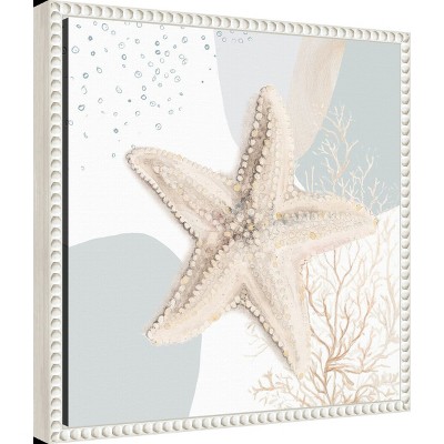 Ocean Oasis Bubbles Starfish Coastal Canvas Wall Art