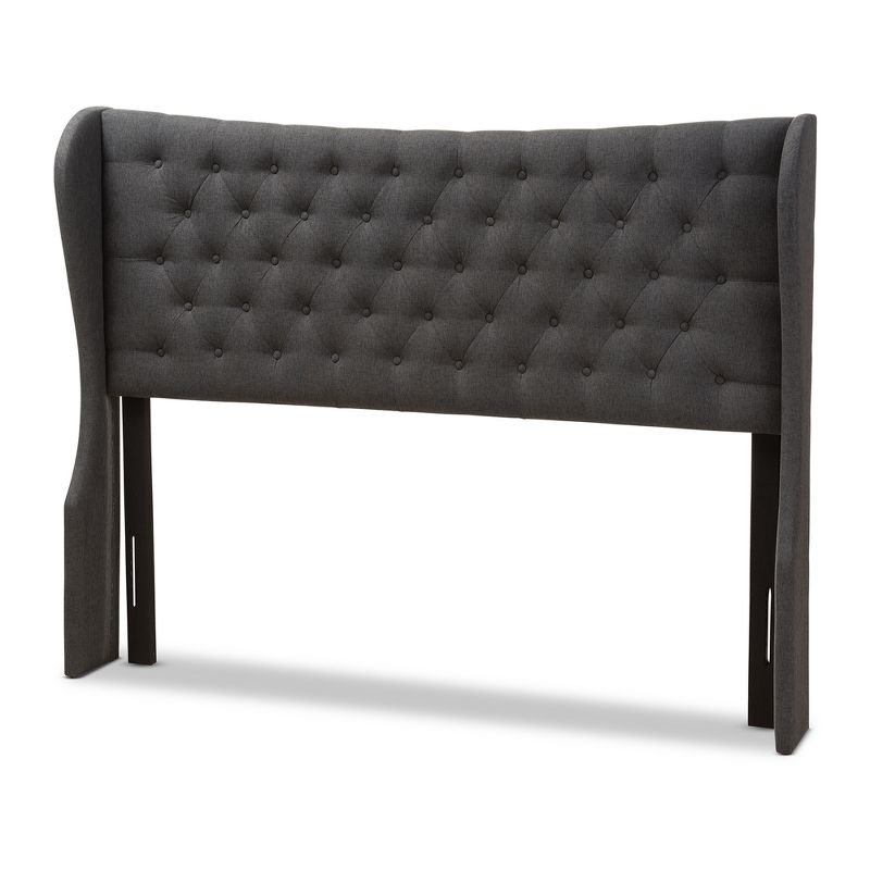 Cadence Modern and Contemporary Fabric Button - Tufted Winged Headboard - Baxton Studio, 1 of 7