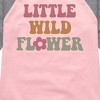 Girls' - Instant Message - Little Wildflower Shirt Tail Raglan Graphic T-shirt - 2 of 4