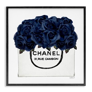 Stupell Industries Trendy Chic Navy Blue Roses, 24" x 24" - 1 of 4