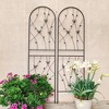 Maggift Patio Decorative Screens, Elegant Vine Pattern Yard Fencing, Pet-Safe Decorative Fence for Yard, Patio, Black, 19.7"*19.7"*71" - 3 of 4