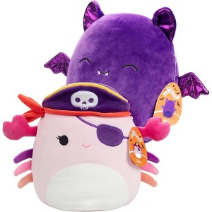 Squishmallows 10" Pirate Crab & Purple Bat 2-Squish Pack - Collectible Soft Squishy Stuffed Animal Toy Christmas Gift Set for Kids, Girls & Boys - 1 of 4