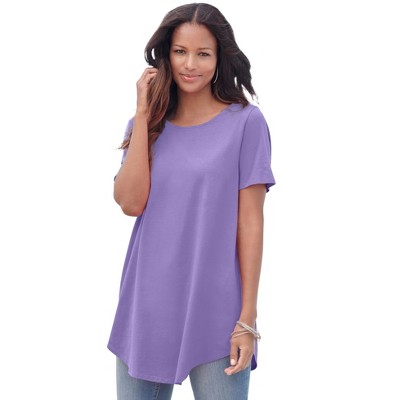 Roaman's Women's Plus Size Crisscross Back Ultimate Tunic
