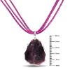 EVERLY JEWELRY | Sterling Silver 22 1/2ct TGW Indian Ruby Pendant with Triple Strand Silk Cord - 17 in - 4 of 4
