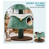63in Christmas Cat Tree with 2 Storey House Tower For Indoor Cats With Teaser Toy Furniture For Christmas Decoration - 4 of 4
