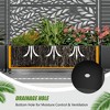 Wooakway 142"W × 72"H Black Rectangle Metal Planter Box with Trellis Raised Garden Bed with Arbor Privacy Screen with Wheels - 3 of 4