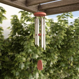 Metal and Wood Tuned Wind Chimes - Soothing Tones for Garden, Patio, Porch, or Outdoor Decor by Nature Spring - 1 of 4