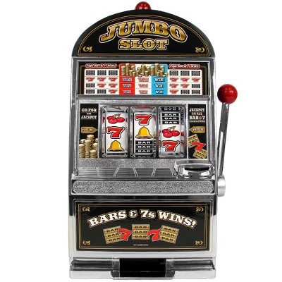 Toy Time Jumbo Casino Slot Machine Bank - Chrome