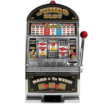 Trademark Poker Jumbo Casino Slot Machine Bank - Chrome