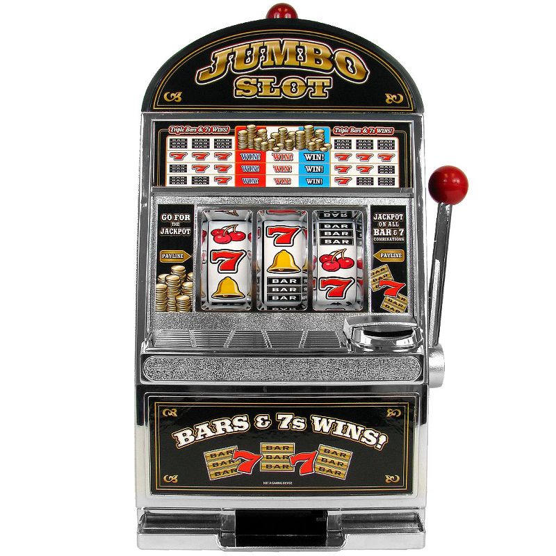 Trademark Poker Jumbo Casino Slot Machine Bank - Chrome, 1 of 5