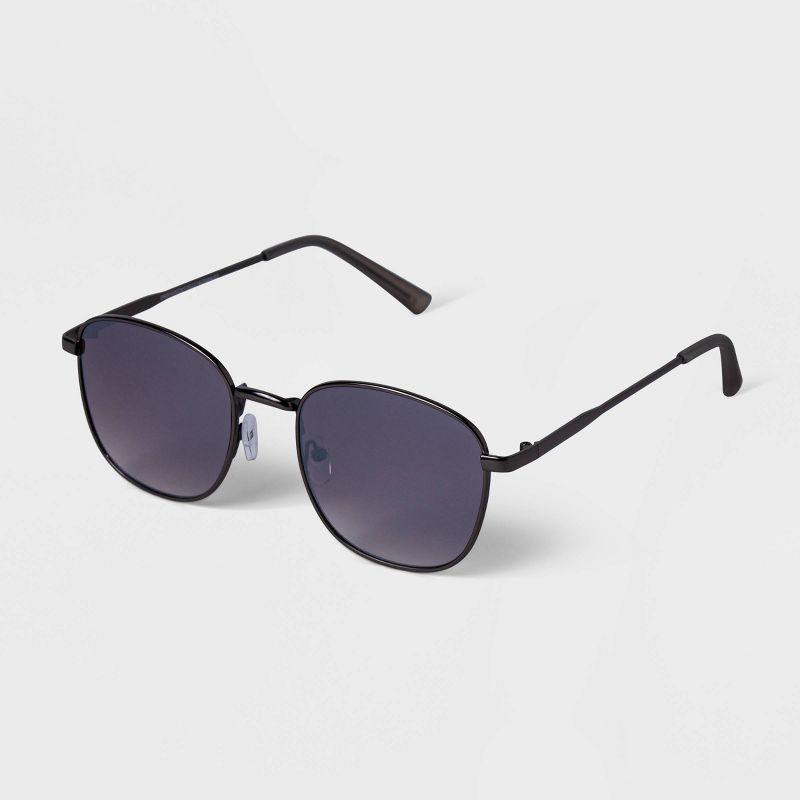 Men&#39;s Metal Round Sunglasses - Goodfellow &#38; Co&#8482; Hematite, 2 of 3