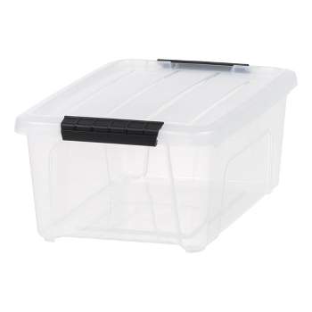  Ezy Storage IP67 Rated 18 Liter Plastic Storage Tote with Lid,  Clear (Open Box)