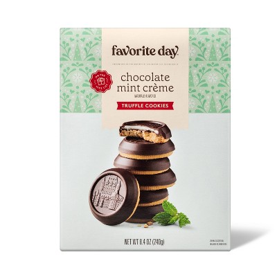 Chocolate Mint Truffle Cookies - 8.4oz - Favorite Day™