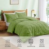 Peace Nest 3 Piece Pintuck Pinch Pleat and Seersucker Bubble Ruffled Chic and Tufted Clipped Comforter Set - 2 of 4