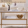 OKD 48" Modern Coffee Table with Sliding Drawer & Faux Marble Top - 4 of 4