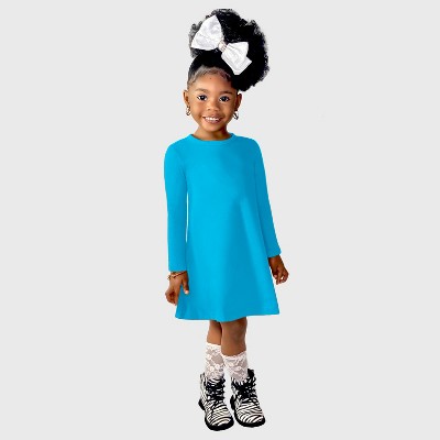City Threads Long Sleeve Soft 100% Cotton Baby Rib Long Sleeve Dress - USA-Made for Girls/Baby/Toddler