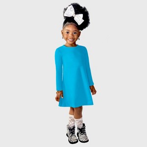 City Threads Long Sleeve Soft 100% Cotton Baby Rib Long Sleeve Dress - USA-Made for Girls/Baby/Toddler - 1 of 4