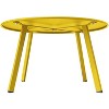 DOMETOUR 27.5 Inch Round Coffee Table Patio Side Table, Weather Resistant Outdoor Large Side Table - 4 of 4