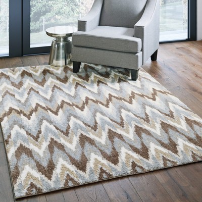Verona Ivory and Taupe Synthetic Oriental 2' x 3' Area Rug