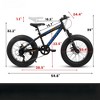 VisioGear Bicycles, 20 Inch Mountain Bike for Men and Women, 7 Speed Mountain Bike, Black, 59.8"*24.4"*35" - 3 of 4