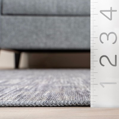 Elia Blue Geometric Washable Cotton Area Rug