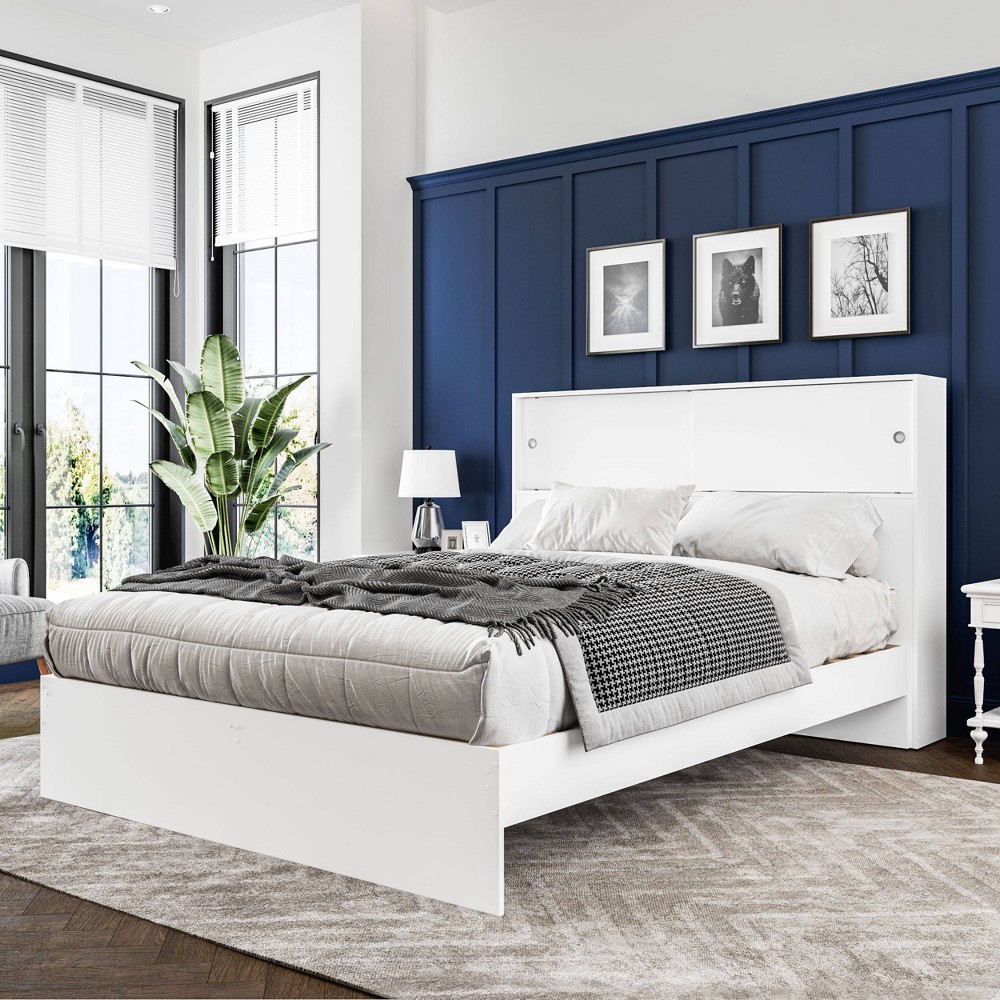 Polifurniture Queen Victoria Platform Bed White