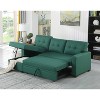Upholstered Pull out Sectional Sofa with Chaise - 3 of 4
