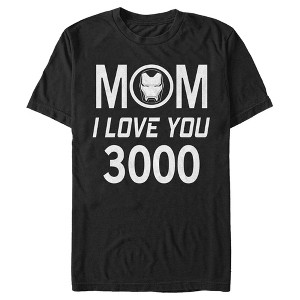 Men's Marvel Mom I Love You 300 Iron Man Badge T-Shirt - 1 of 4