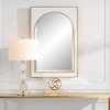 Uttermost Crisanta Gloss White Arch Mirror – Classic Shape with Gold Leaf Edges, 25"×37.5", Indoor Use - 2 of 4