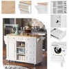Whisen Kitchen Island with Storage and 5 Draws - 4 of 4