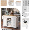 Whisen Kitchen Island with Storage and 5 Draws - image 4 of 4