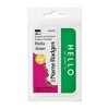 Charles Leonard Self-Adhesive Name Badges, Hello, Green, 100 Per Pack, 12 Packs - 2 of 3