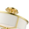Livex Lighting Wesley 3 - Light Semi-Flush Mount in  Satin Brass - 2 of 4