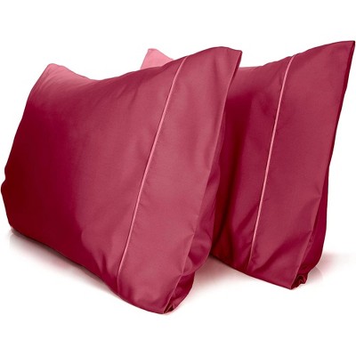 LuxClub 2 PC Performance Microfiber Solid Pillowcase Set