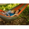 The Hamptons Collection 128" Gray and Orange Heavy Duty Lightweight Traveler’s Nylon Hammock - 2 of 3